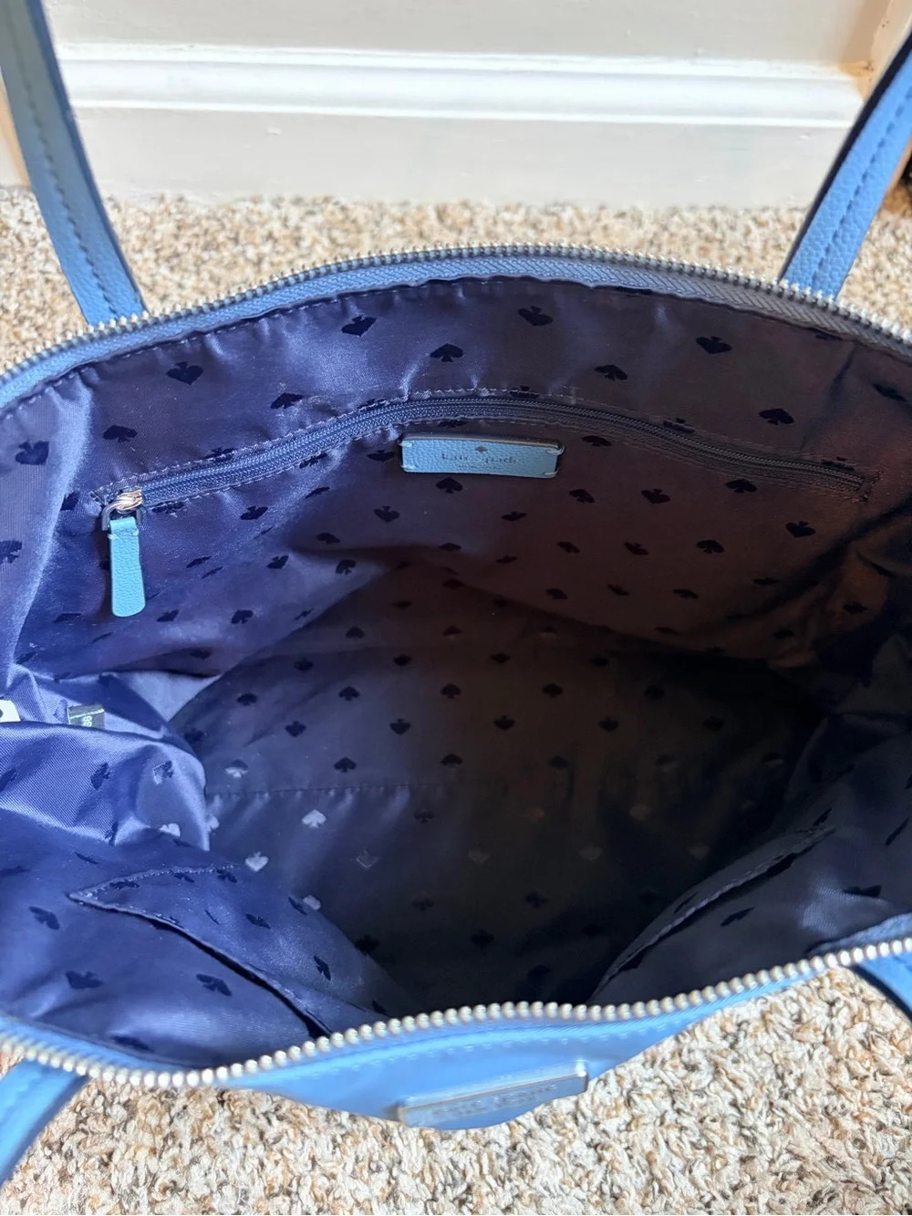 Kate Spade Outlet Hayden Top Zip Tote — Powder Blue Nylon